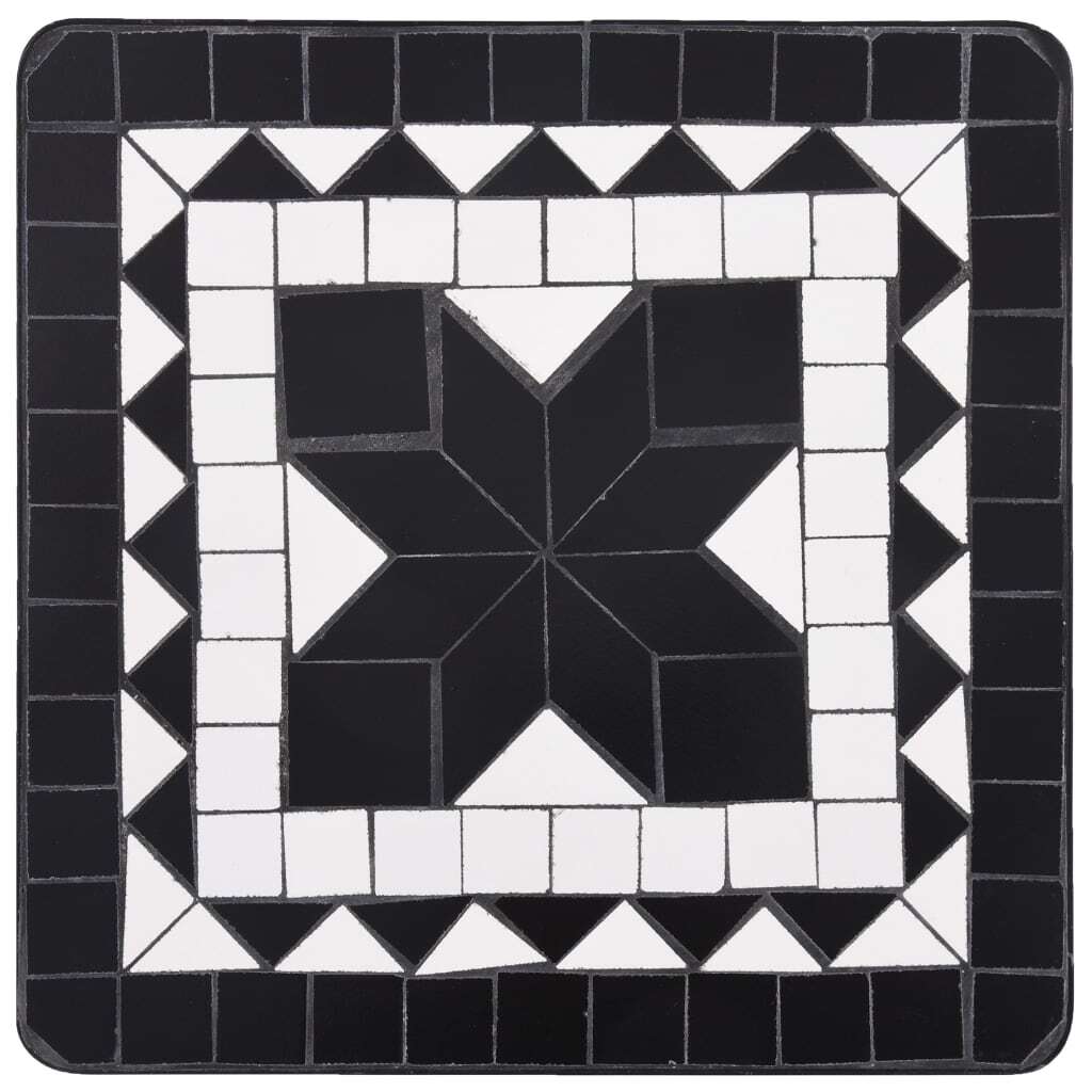 Mosaic Side Table Black and White Ceramic LuxuryLifeWay Online Store