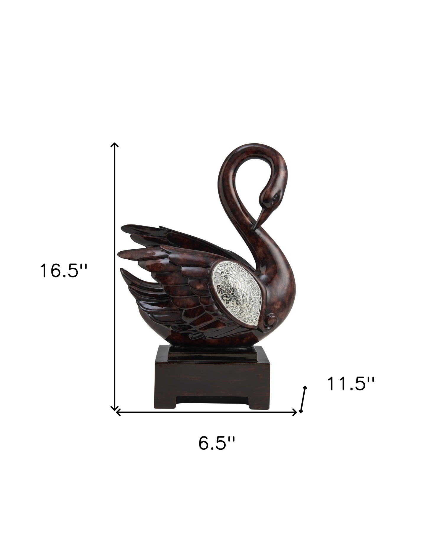 17" Marbleized Cherry Brown Dove Figurine Sculpture LuxuryLifeWay Online Store