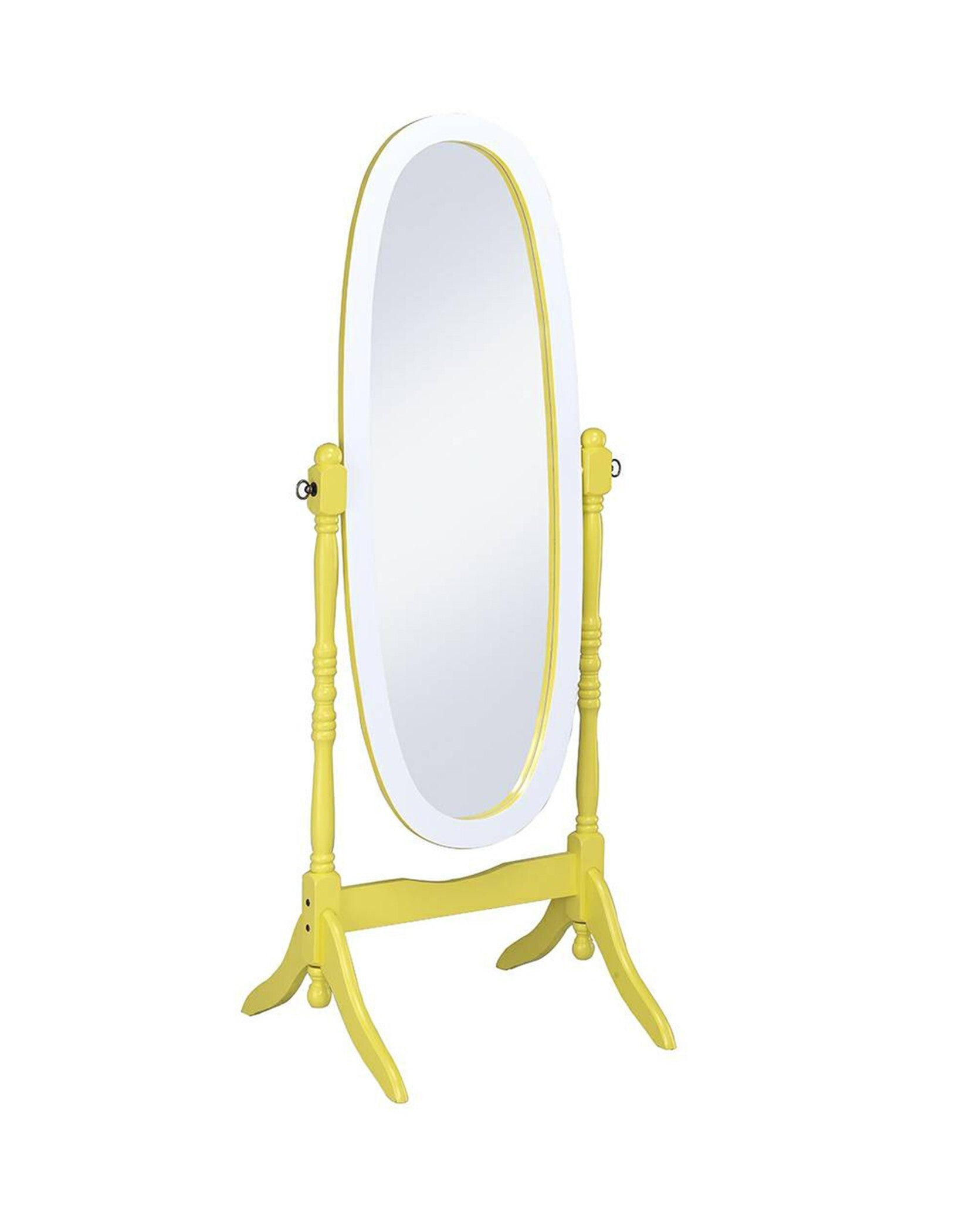 Yellow Oval Cheval Standing Solid Wood Mirror LuxuryLifeWay Online Store
