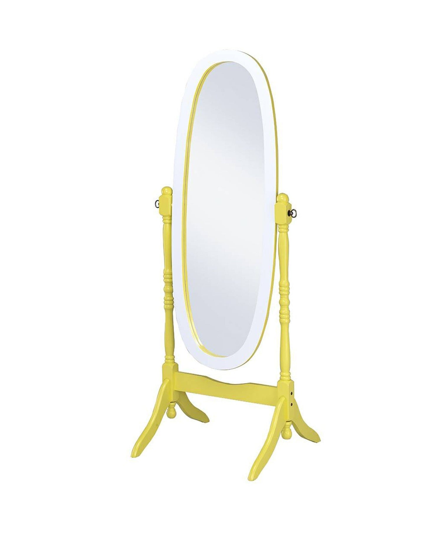 Yellow Oval Cheval Standing Solid Wood Mirror LuxuryLifeWay Online Store