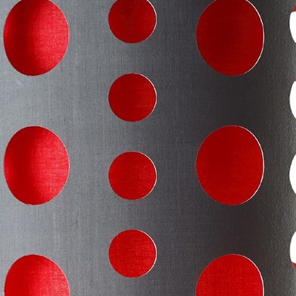 33" Gray and Red Mod Dot Novelty Table Lamp LuxuryLifeWay Online Store