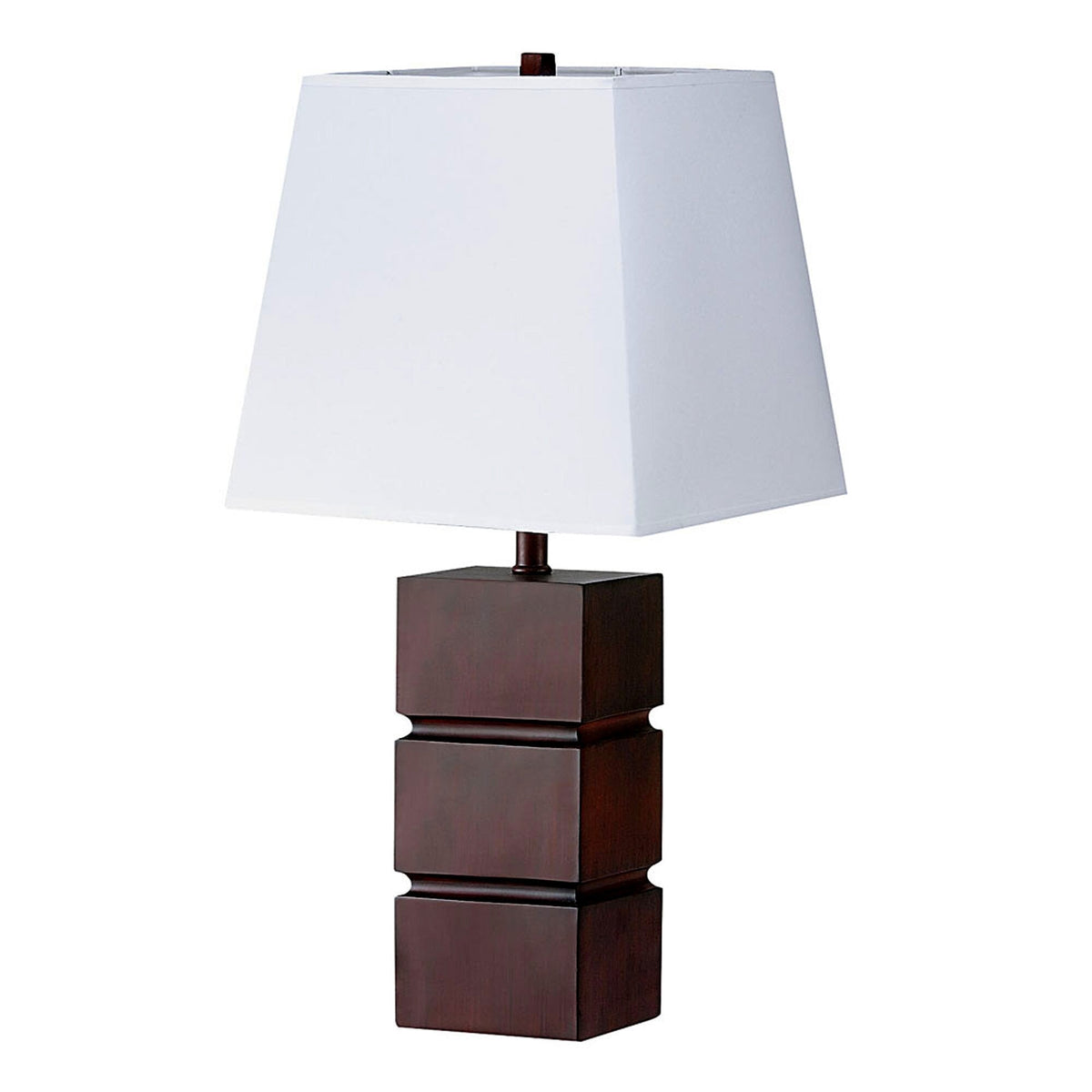 27" Brown Bedside Table Lamp With White Shade LuxuryLifeWay Online Store