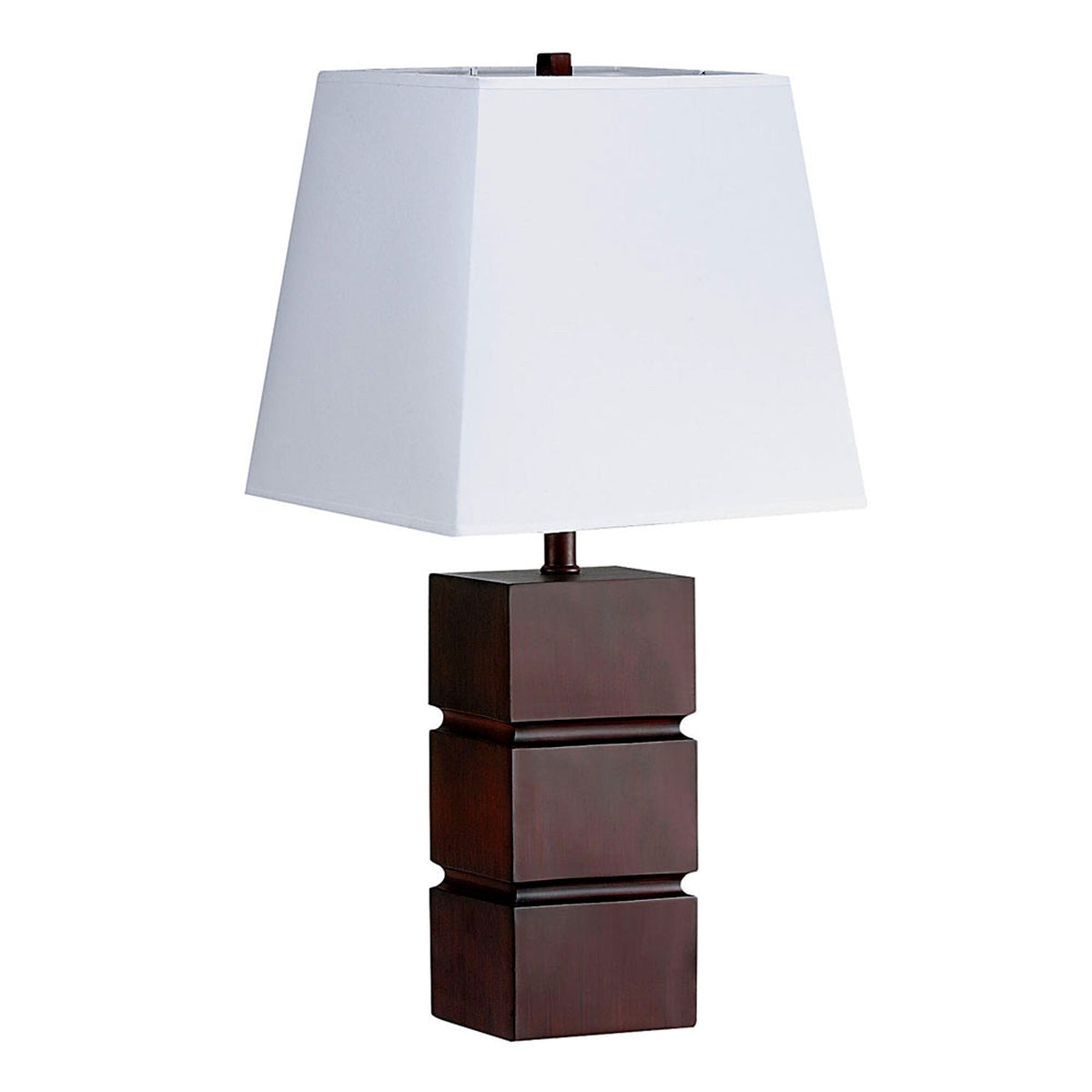 27" Brown Bedside Table Lamp With White Shade LuxuryLifeWay Online Store