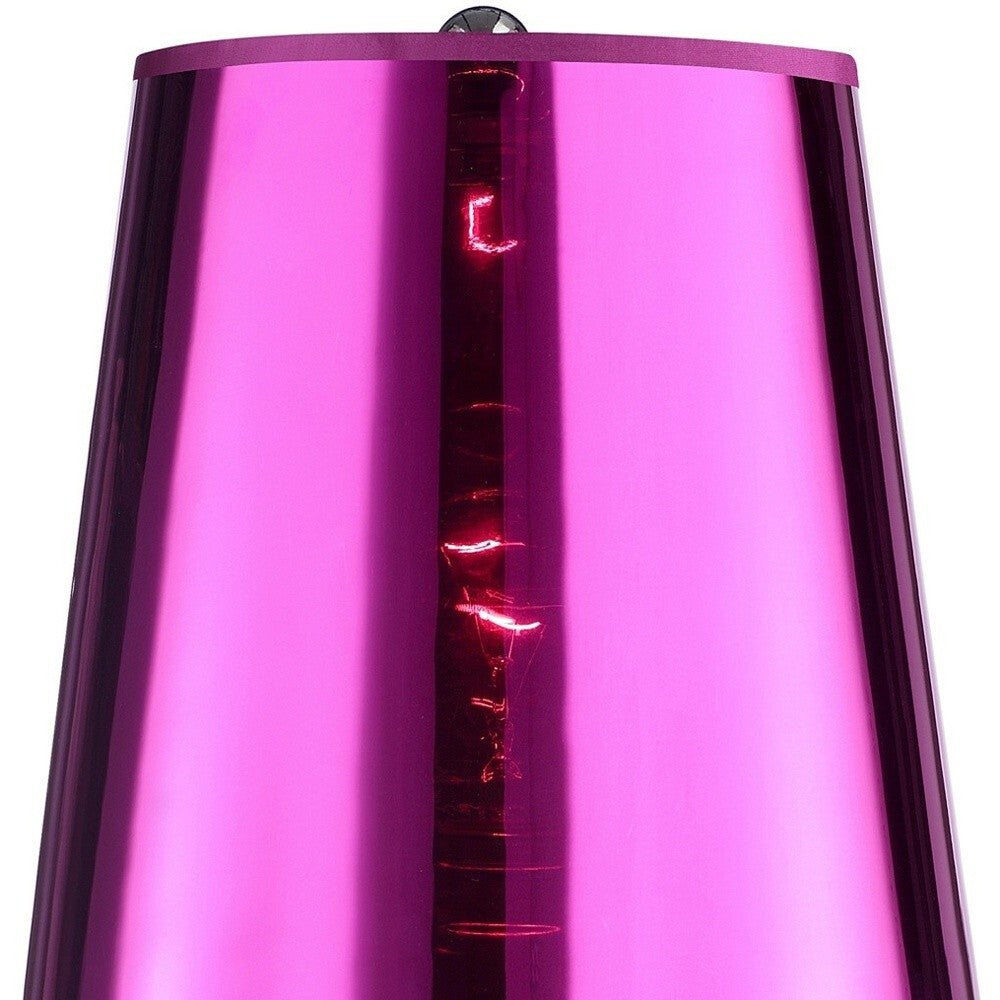 Contempo Transparent Luster Pink Table Lamp