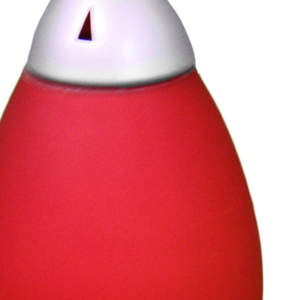 11" Red Acrylic Bedside Table Lamp With Red Shade LuxuryLifeWay Online Store
