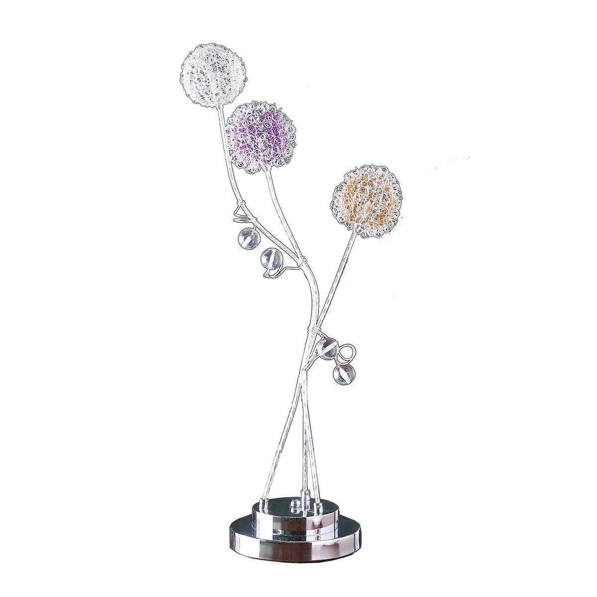 28" Clear Three Light Bedside Led Table Lamp LuxuryLifeWay Online Store