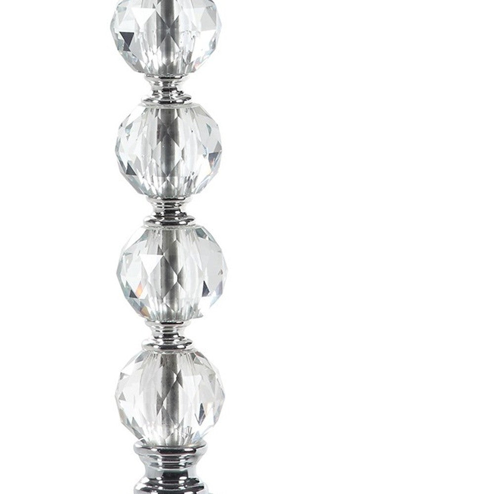 22" Crystal With Pink And White Dot Shade Table Lamp LuxuryLifeWay Online Store