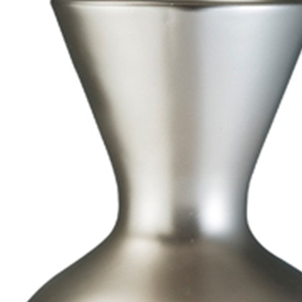 22" Brown and Silver Geometric Cylinder Polyresin Floor Vase LuxuryLifeWay Online Store