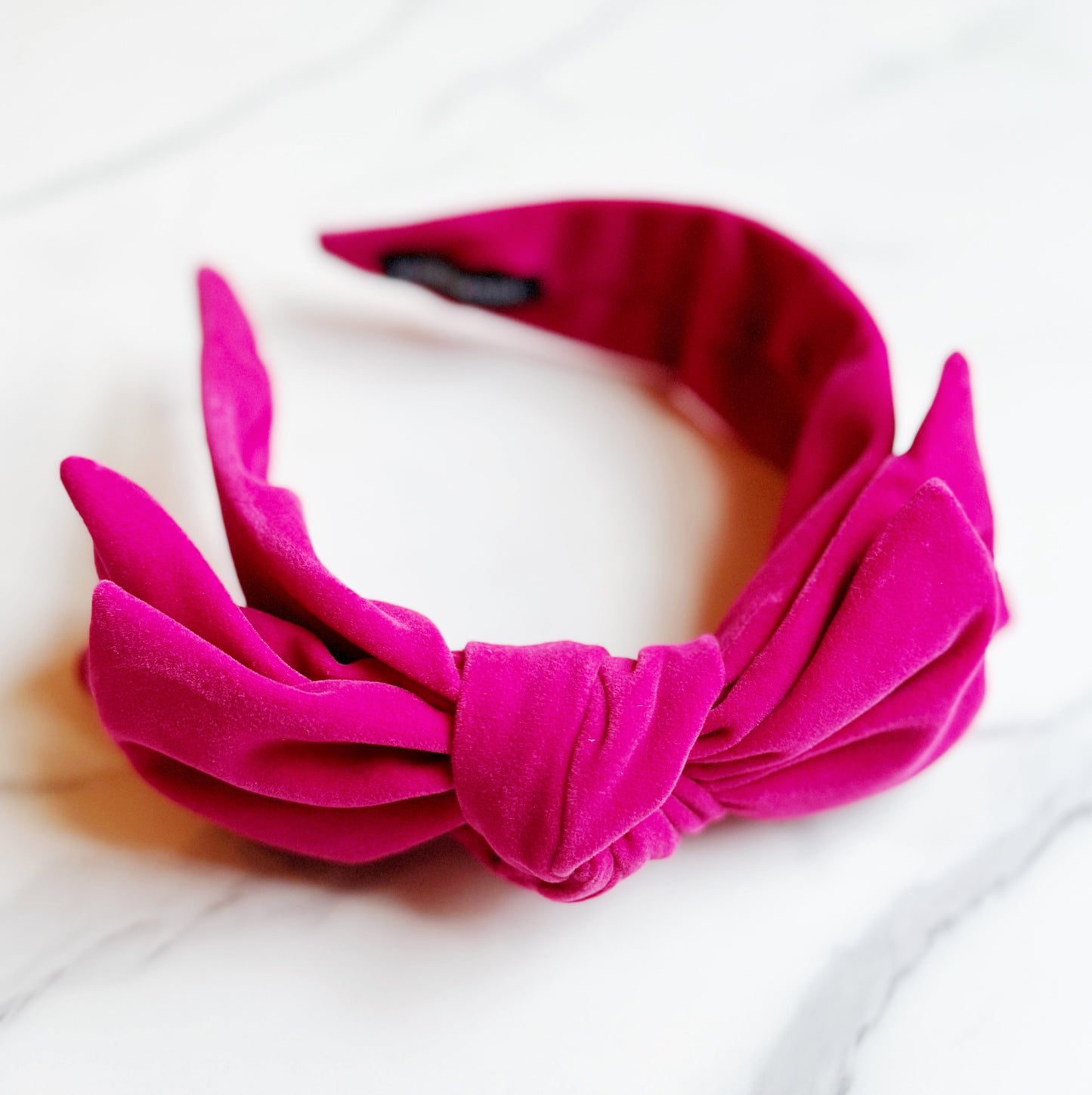 Structured Velvet Bow Headband LadyShow.Store