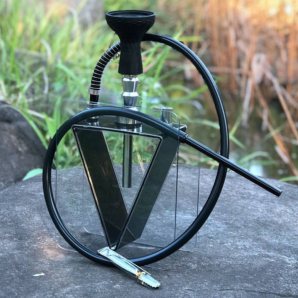 Acrylic Inverted Triangle Hookah Suit Plastic Kettle PearlNestDecor.com