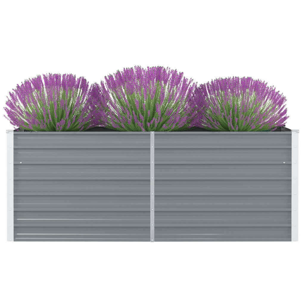 Raised Garden Bed 63"x31.5"x17.7" Galvanized Steel Gray LuxuryLifeWay Online Store