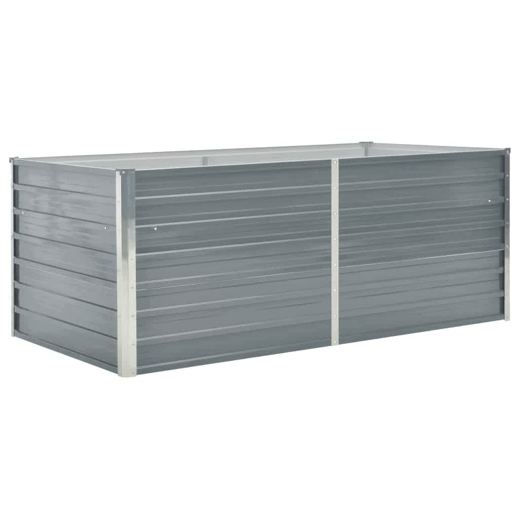 Raised Garden Bed 63"x31.5"x17.7" Galvanized Steel Gray LuxuryLifeWay Online Store