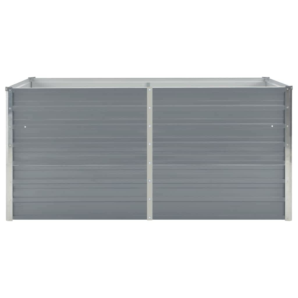 Raised Garden Bed 63"x31.5"x17.7" Galvanized Steel Gray LuxuryLifeWay Online Store