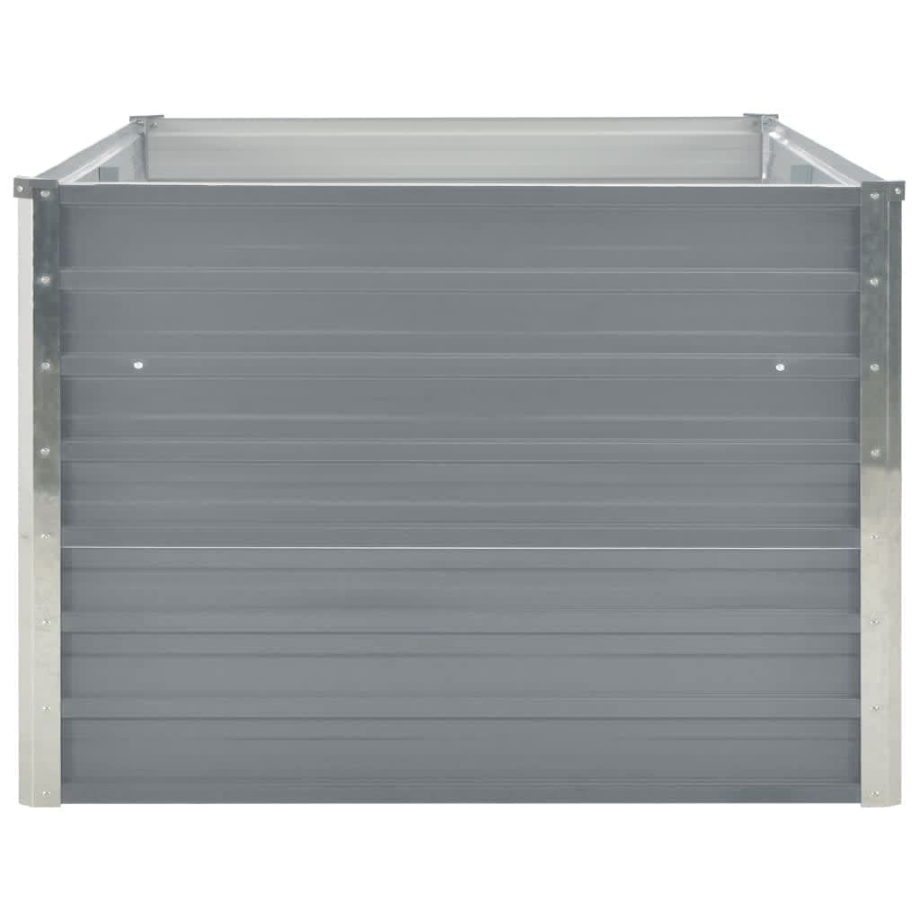 Raised Garden Bed 63"x31.5"x17.7" Galvanized Steel Gray LuxuryLifeWay Online Store
