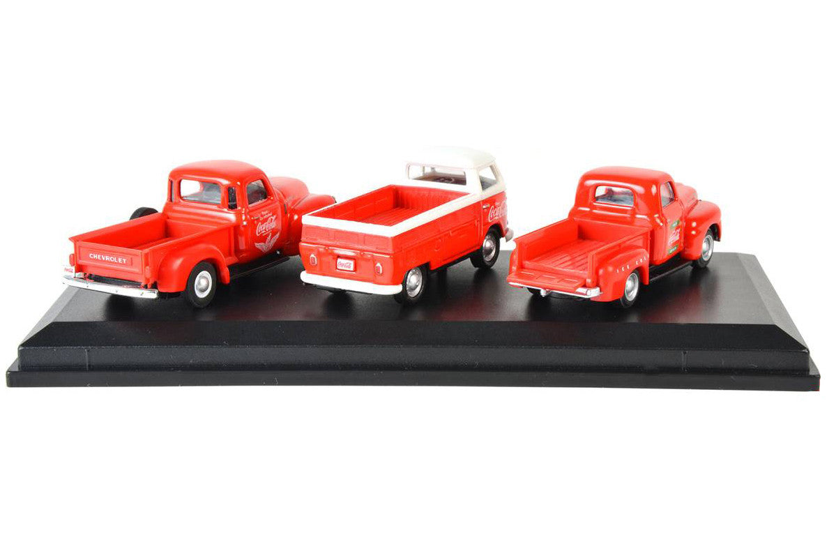 "Classic Pickups" Gift Set of 3 Pickup Trucks "Coca Cola" 1/72 Diecast Model Cars by Motorcity Classics LuxuryLifeWay Online Store