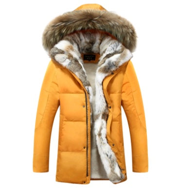 new down jacket men's long section Korean youth lovers men's winter large size coat thickening LadyShow.Store