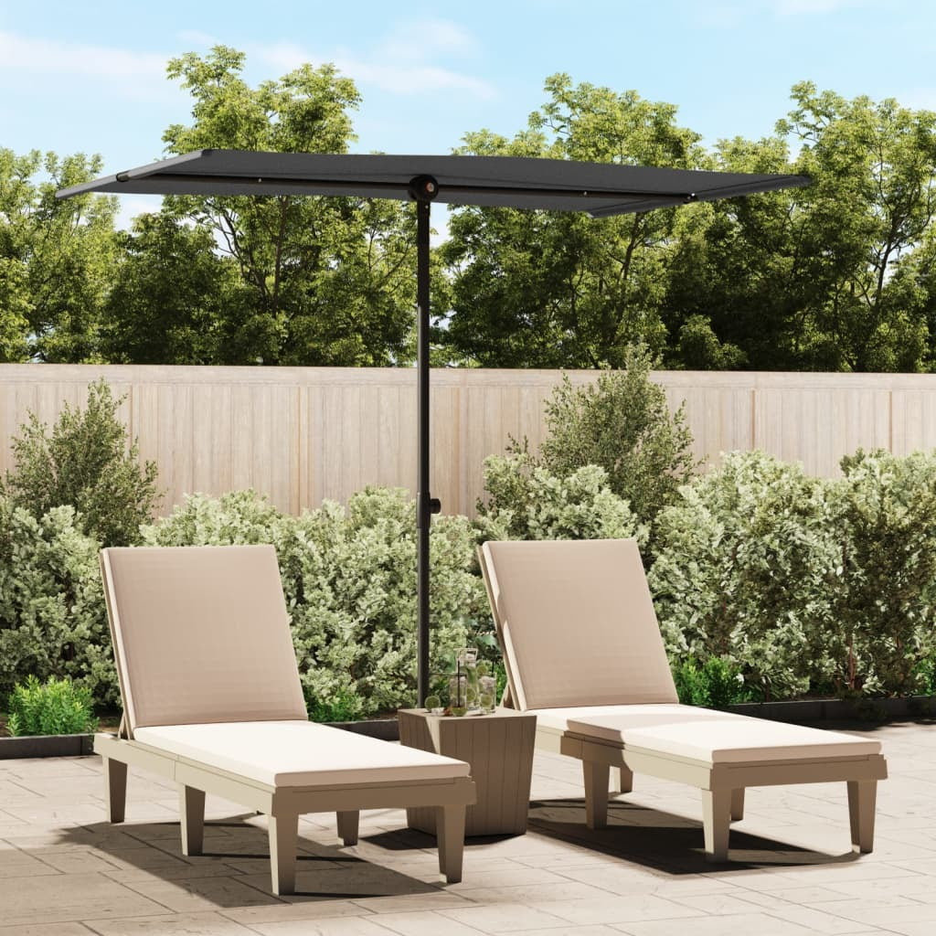 Garden Parasol with Aluminum Pole 6.6'x4.9'Anthracite LuxuryLifeWay Online Store