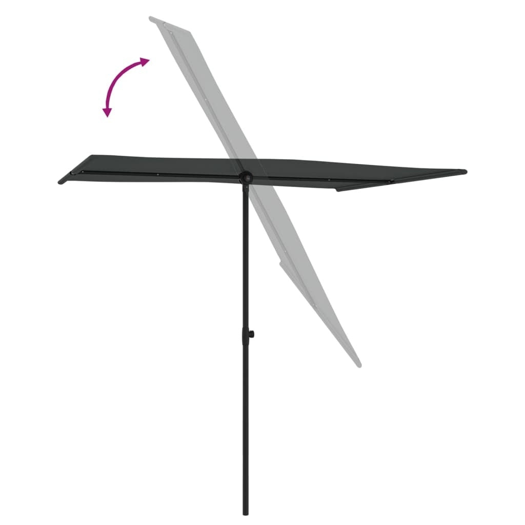 Garden Parasol with Aluminum Pole 6.6'x4.9'Anthracite LuxuryLifeWay Online Store