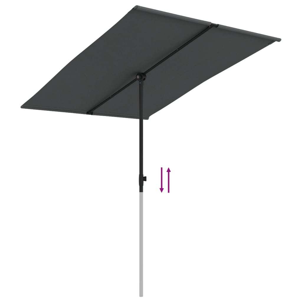 Garden Parasol with Aluminum Pole 6.6'x4.9'Anthracite LuxuryLifeWay Online Store