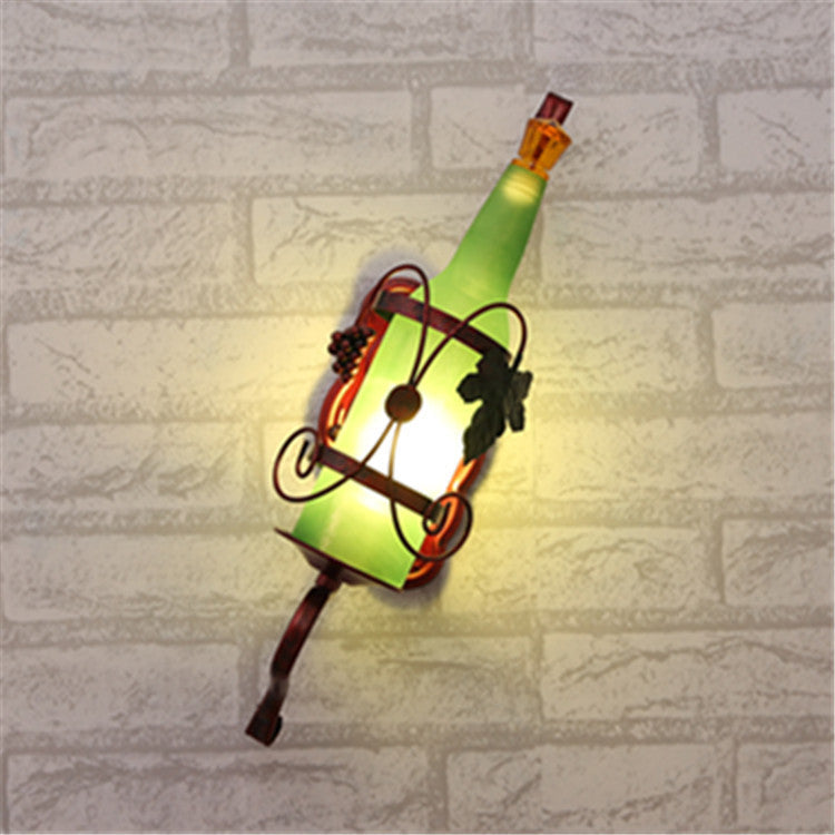 Creative Wall Lamp Bedroom Bedside Lamp Wine Bottle PearlNestDecor.com