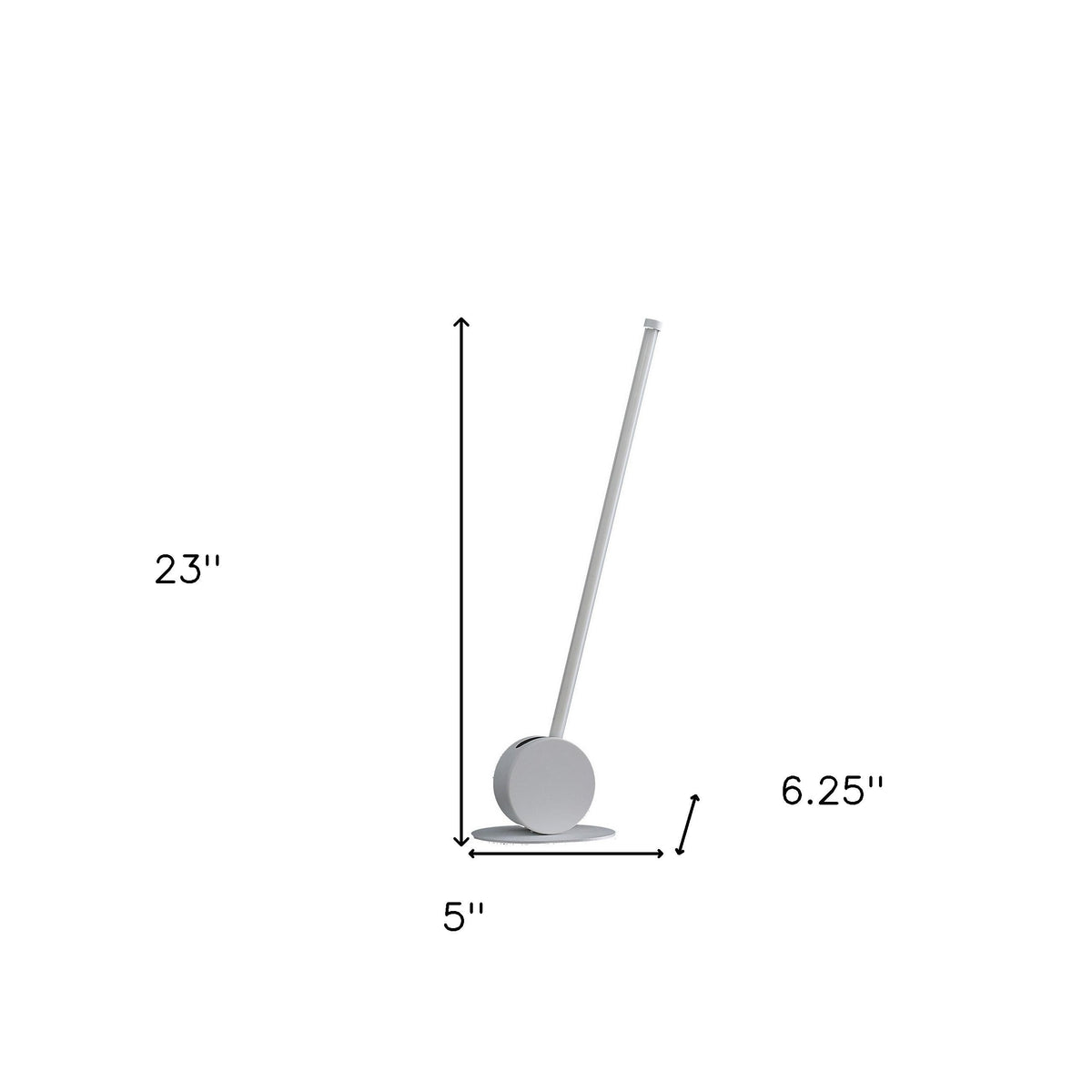 23" White Metal Leaning Stick LED Table Lamp LuxuryLifeWay Online Store
