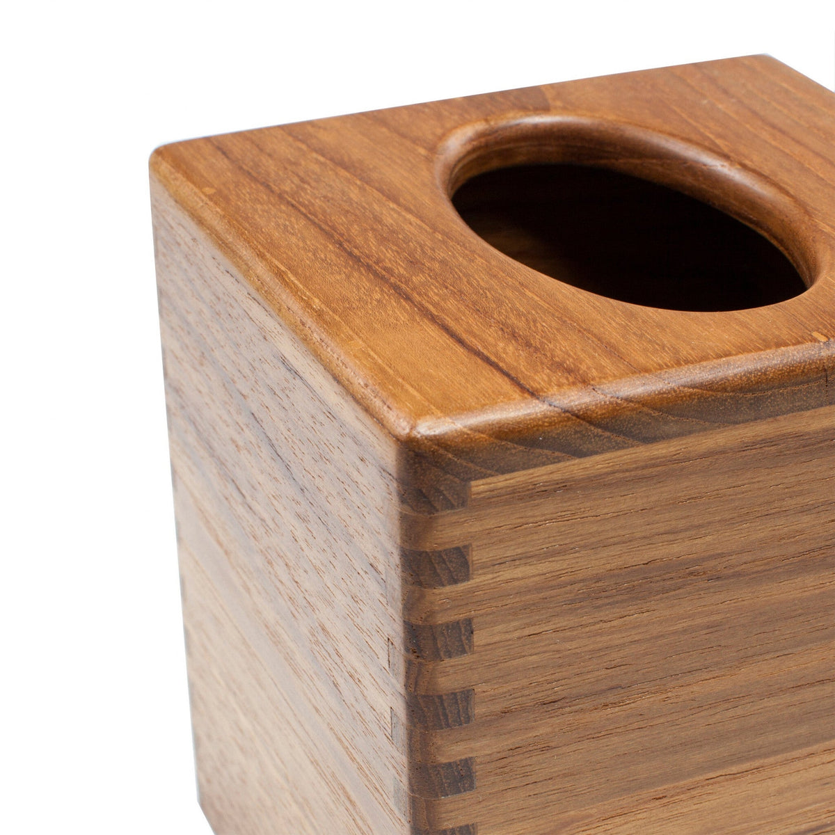 Traditional Solid Teak Square Tissue Box Cover LuxuryLifeWay Online Store