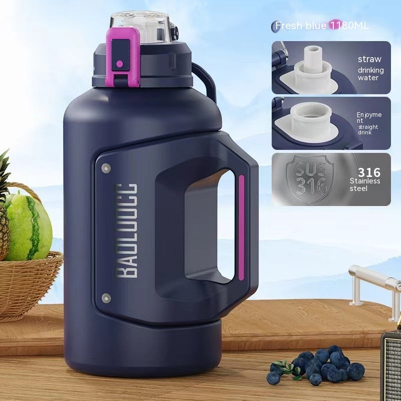 Portable Large Capacity Stainless Steel Insulated Sports Kettle PearlNestDecor.com