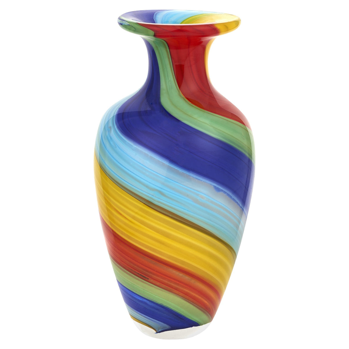 10" Rainbow Murano Glass Abstract Round Table Vase LuxuryLifeWay Online Store