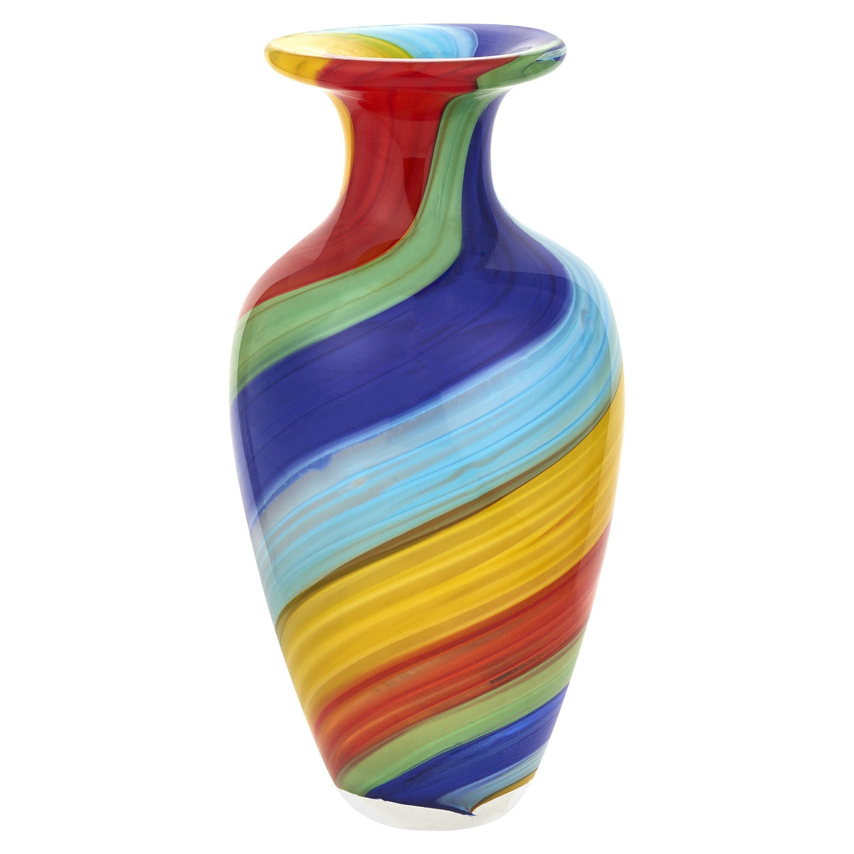 10" Rainbow Murano Glass Abstract Round Table Vase LuxuryLifeWay Online Store
