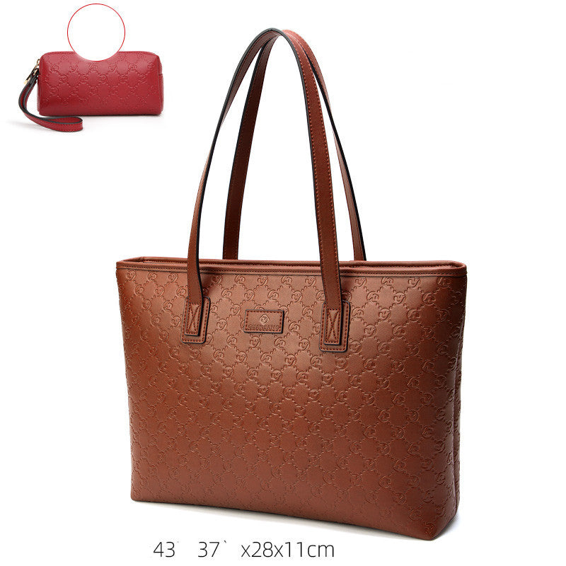Women's Large Capacity Genuine Leather Tote Bag LadyShow.Store
