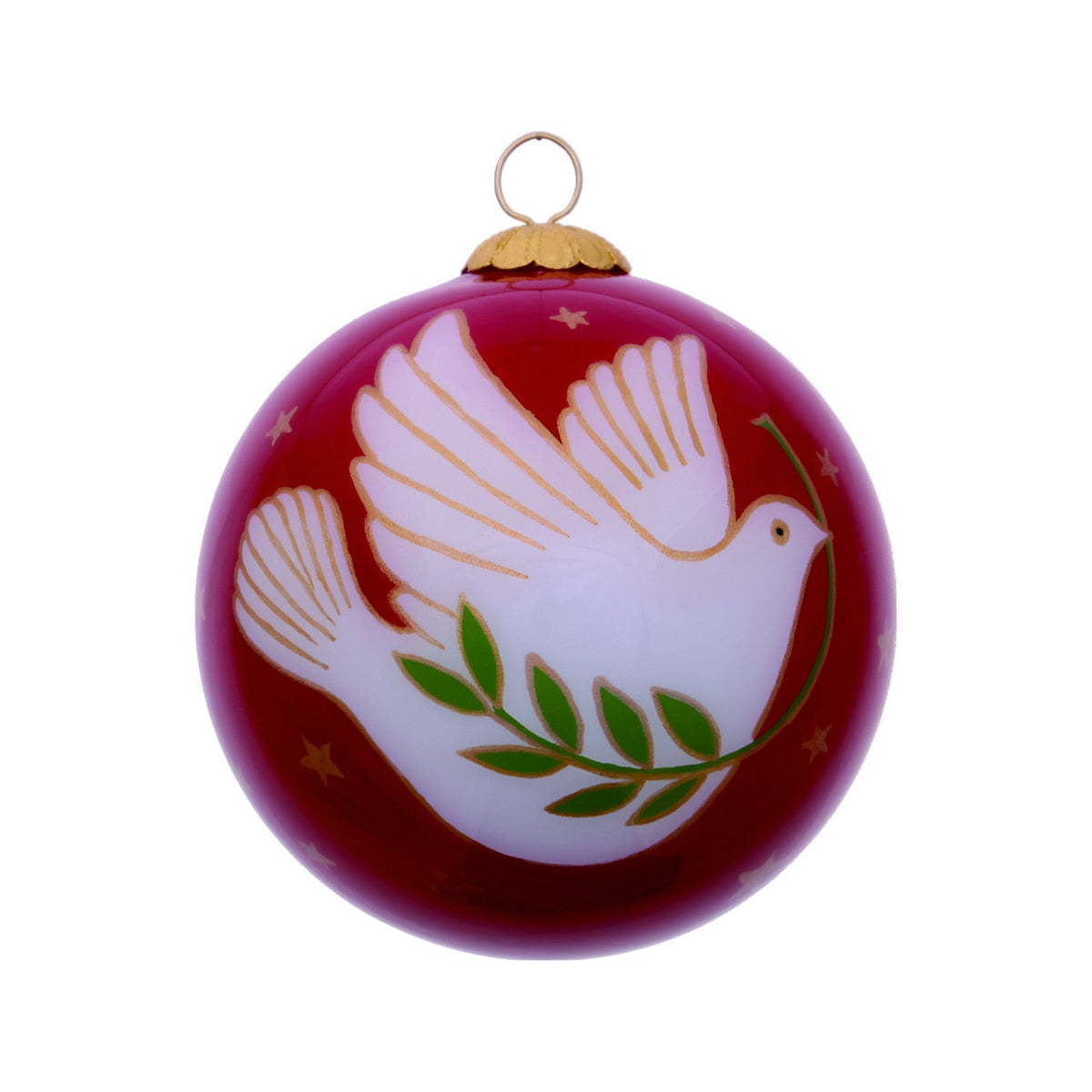 Peace on Earth Dove Hand Painted Mouth Blown Glass Ornament LuxuryLifeWay Online Store