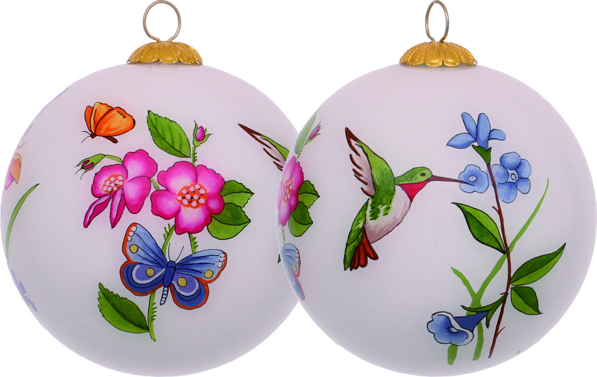 Decorative Florals Hand Painted Mouth Blown Glass Ornament LuxuryLifeWay Online Store