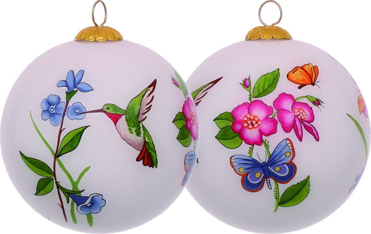Decorative Florals Hand Painted Mouth Blown Glass Ornament LuxuryLifeWay Online Store