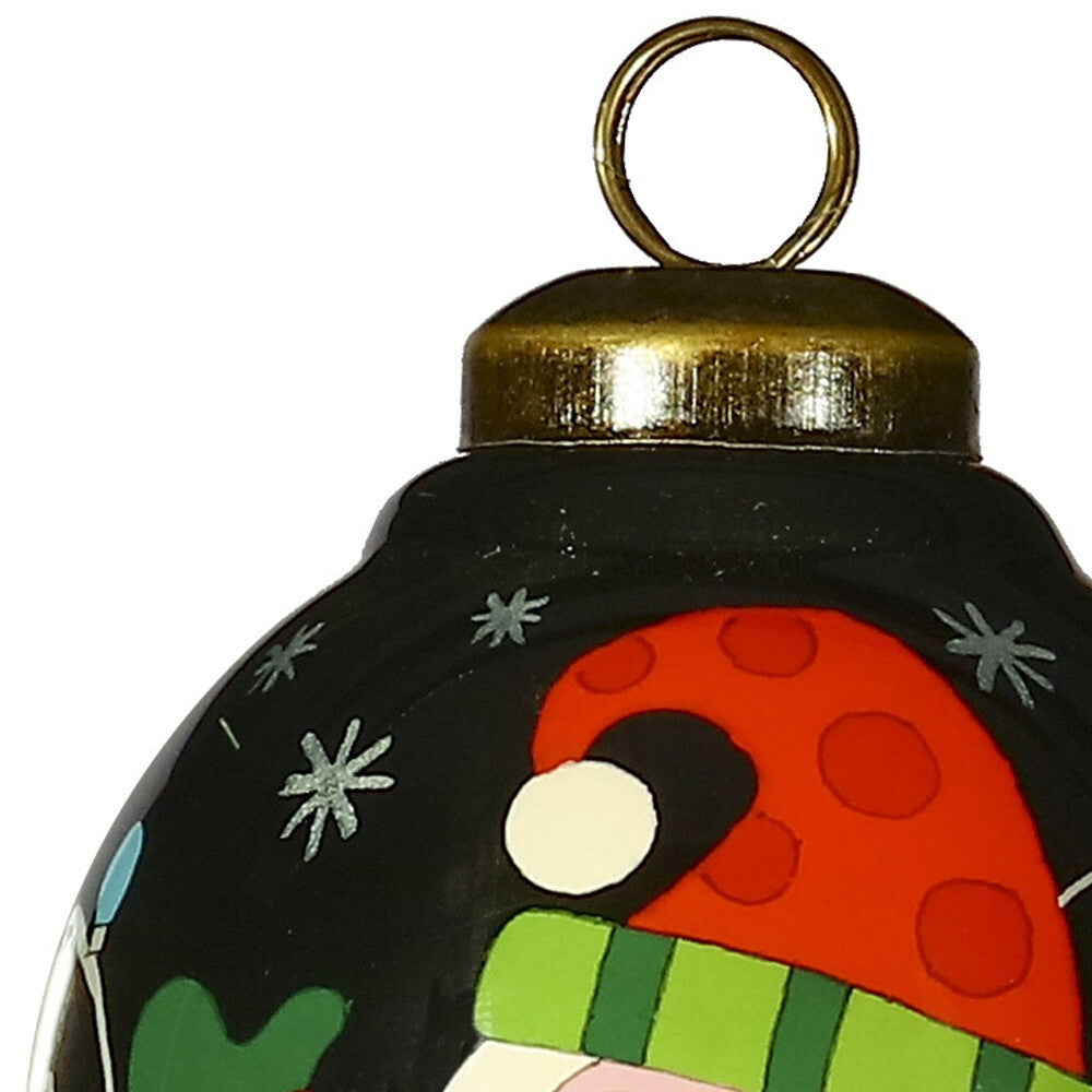 Santa in Holiday Lights Hand Painted Mouth Blown Glass Ornament LuxuryLifeWay Online Store