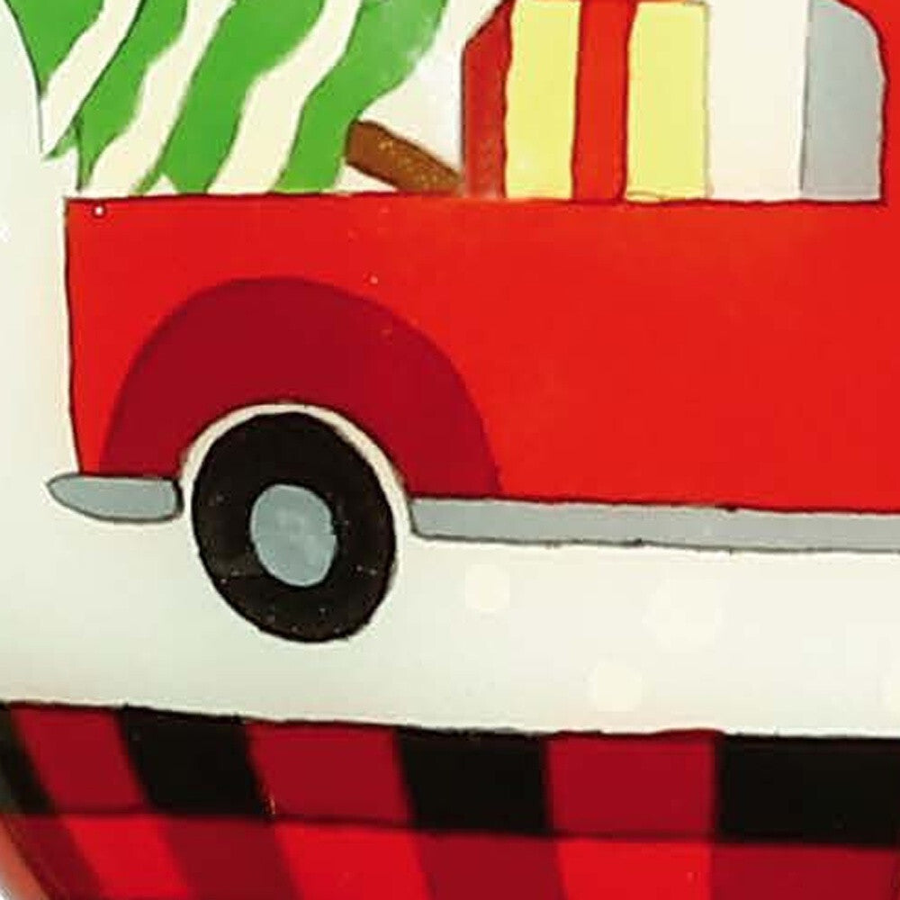 Red Pickup Truck with Presents Hand Painted Mouth Blown Glass Ornament LuxuryLifeWay Online Store