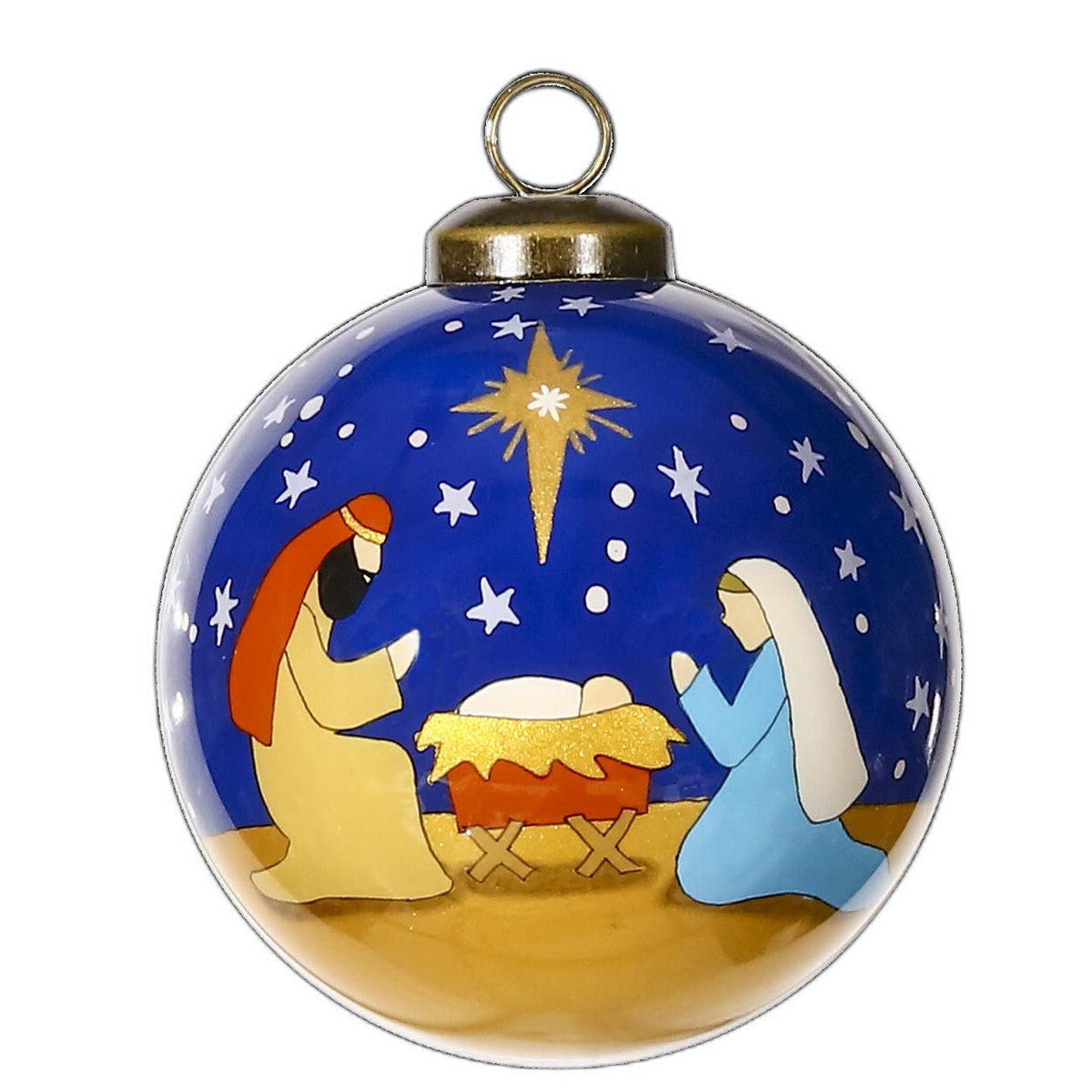 Silent Night Hand Painted Mouth Blown Glass Ornament LuxuryLifeWay Online Store