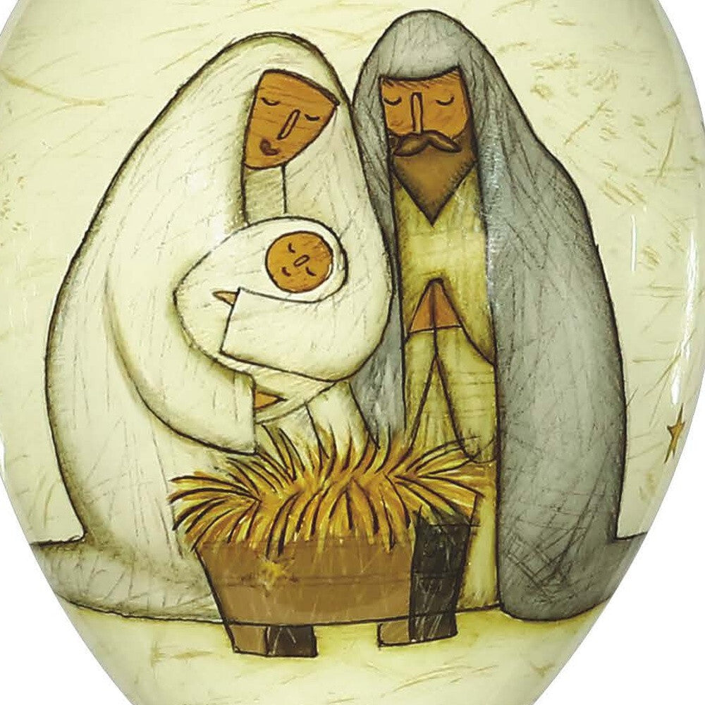 Nativity Holy Family Hand Painted Mouth Blown Glass Ornament LuxuryLifeWay Online Store