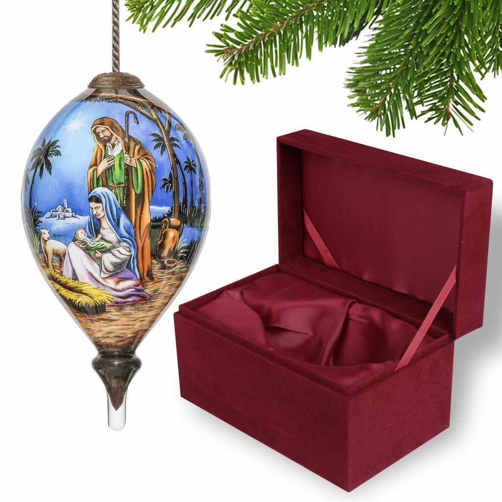 Holy Family Christmas Hand Painted Mouth Blown Glass Ornament LuxuryLifeWay Online Store