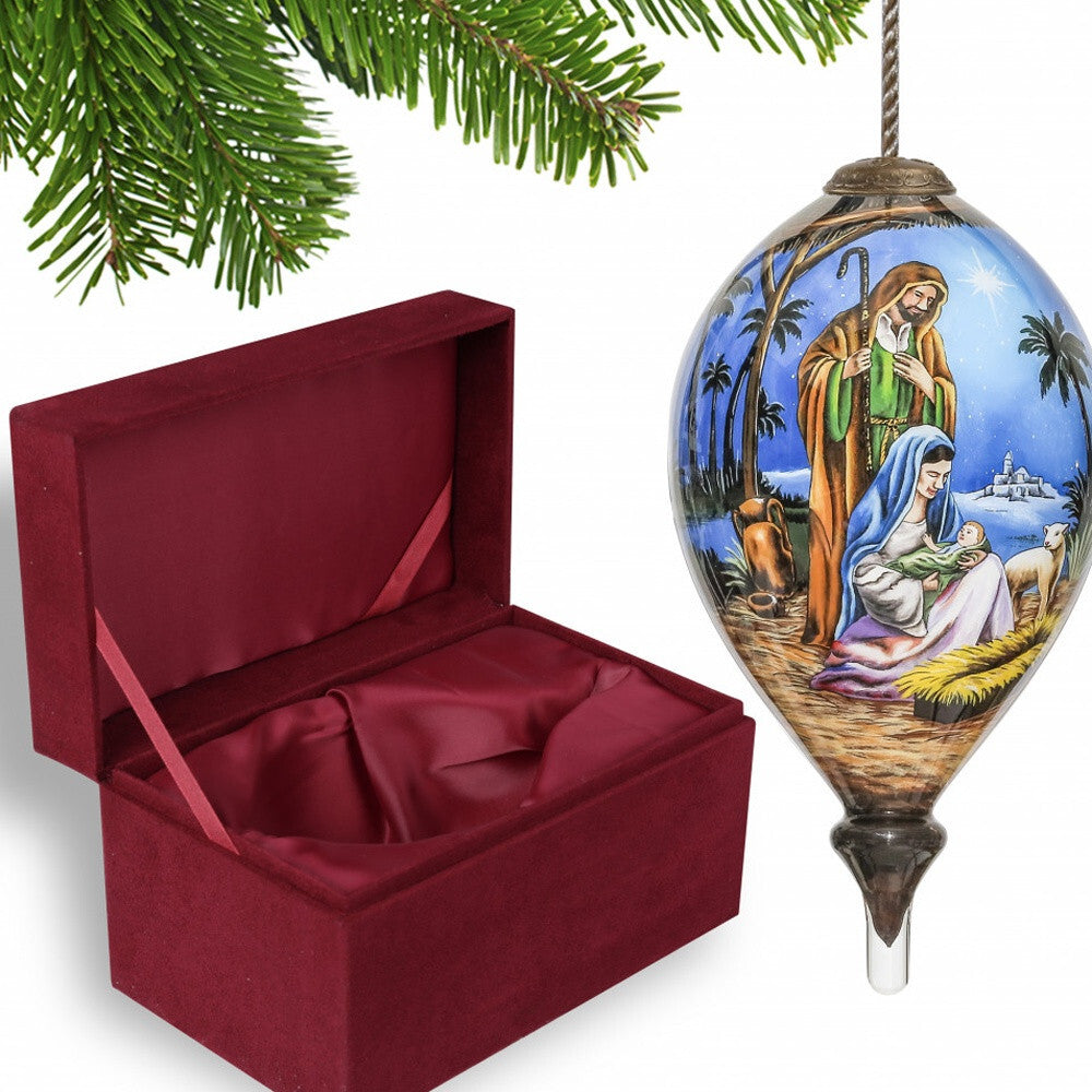 Holy Family Christmas Hand Painted Mouth Blown Glass Ornament LuxuryLifeWay Online Store