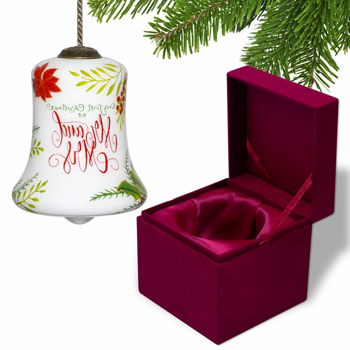 Mr. & Mrs. Our First Christmas Hand Painted Mouth Blown Glass Ornament LuxuryLifeWay Online Store