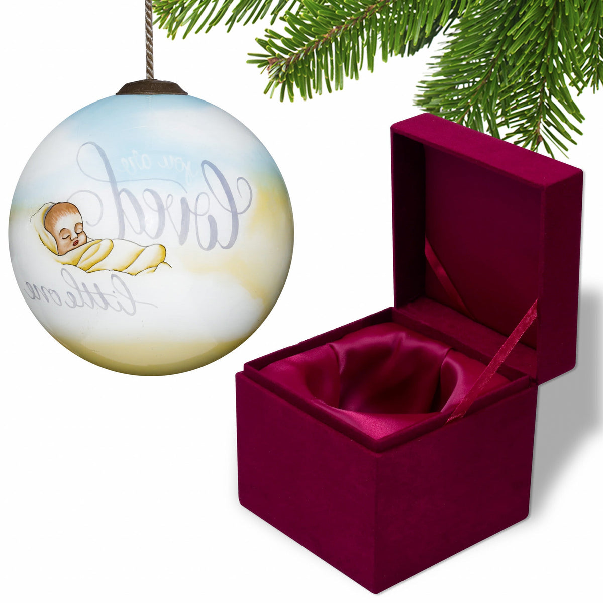 Smooth You are Loved, Little One Hand Painted Mouth Blown Glass Ornament LuxuryLifeWay Online Store