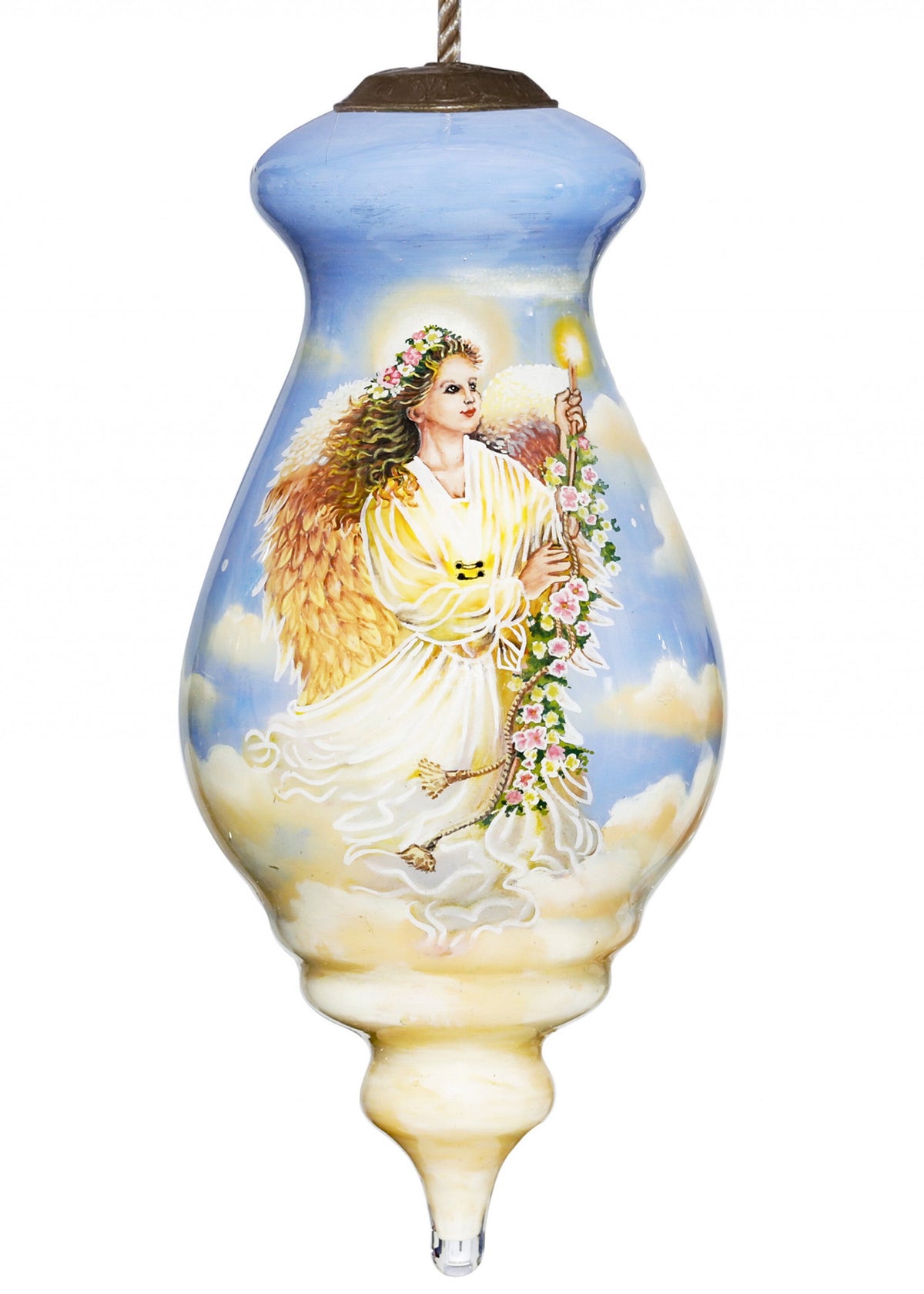 Angel Divine Hand Painted Mouth Blown Glass Ornament LuxuryLifeWay Online Store