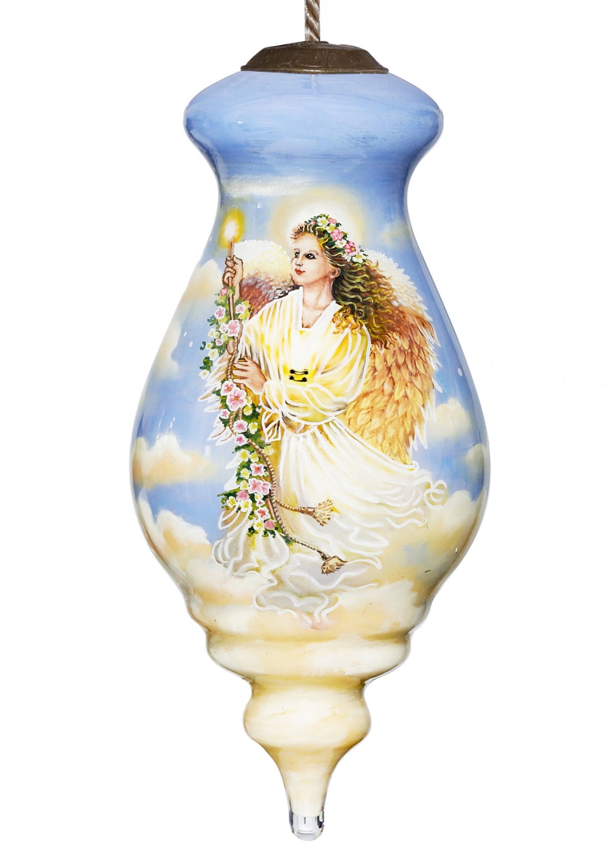 Angel Divine Hand Painted Mouth Blown Glass Ornament LuxuryLifeWay Online Store