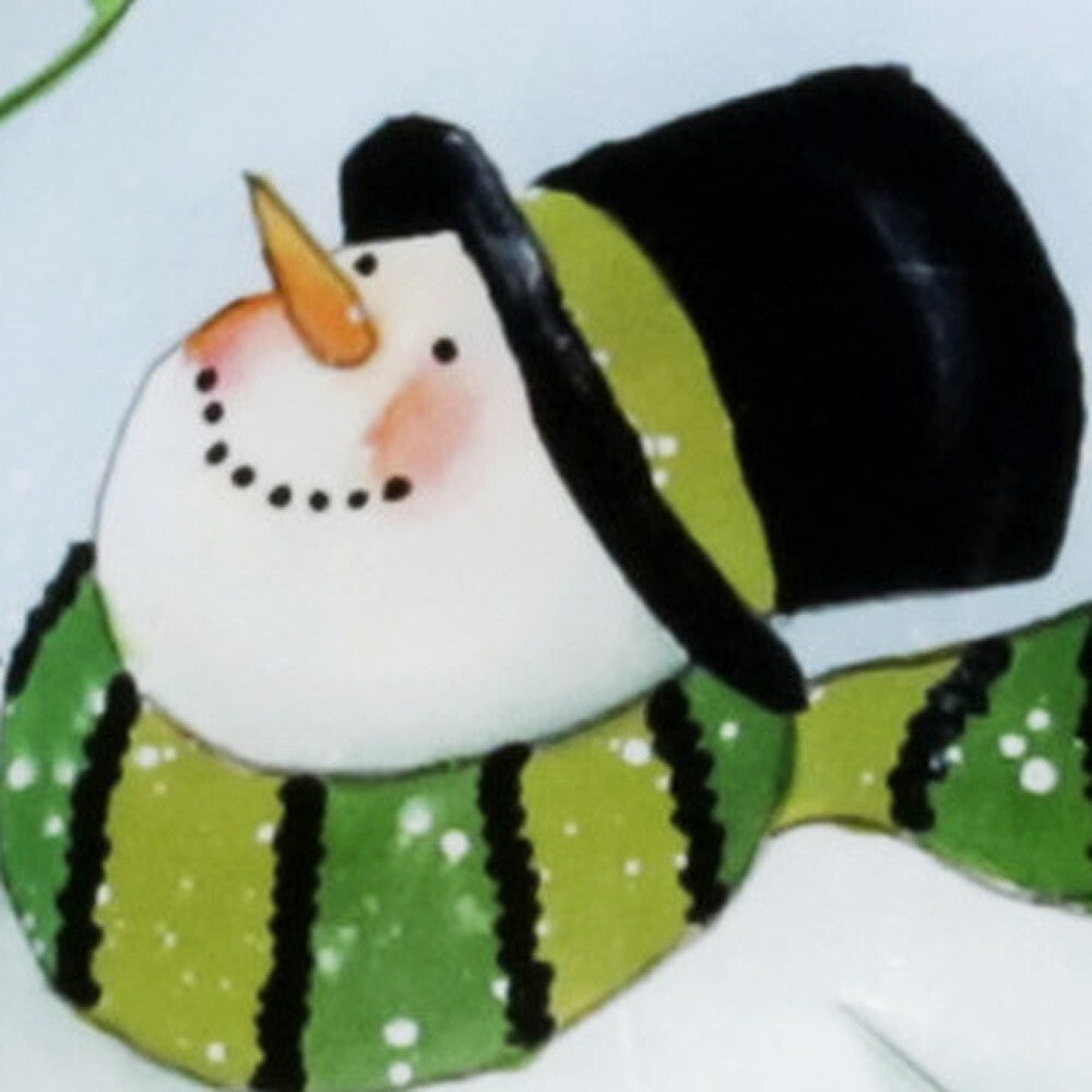 Ice Skating Shamrock Snowman Hand Painted Mouth Blown Glass Ornament LuxuryLifeWay Online Store