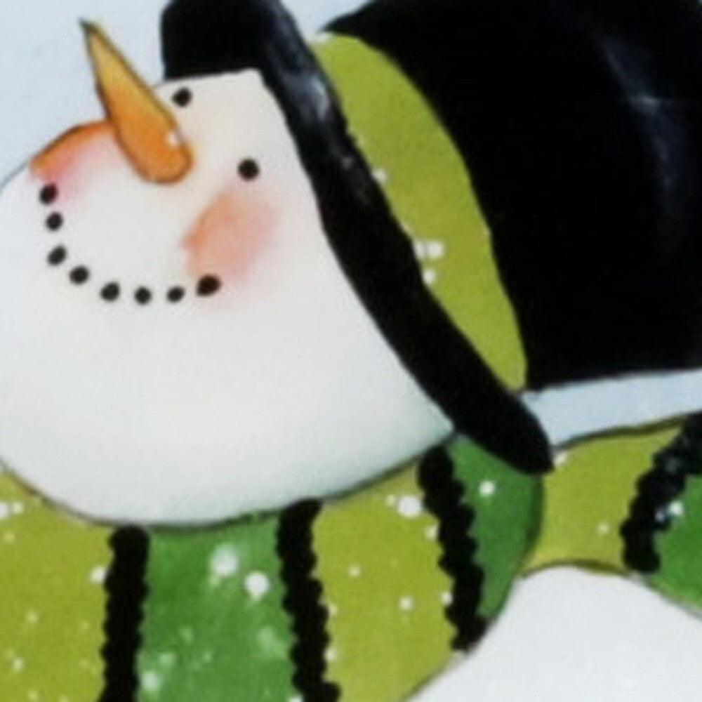 Ice Skating Shamrock Snowman Hand Painted Mouth Blown Glass Ornament LuxuryLifeWay Online Store