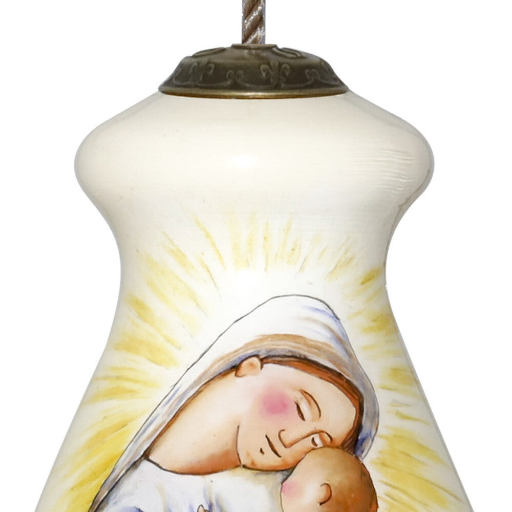 Mother Mary with Baby Hand Painted Mouth Blown Glass Ornament LuxuryLifeWay Online Store