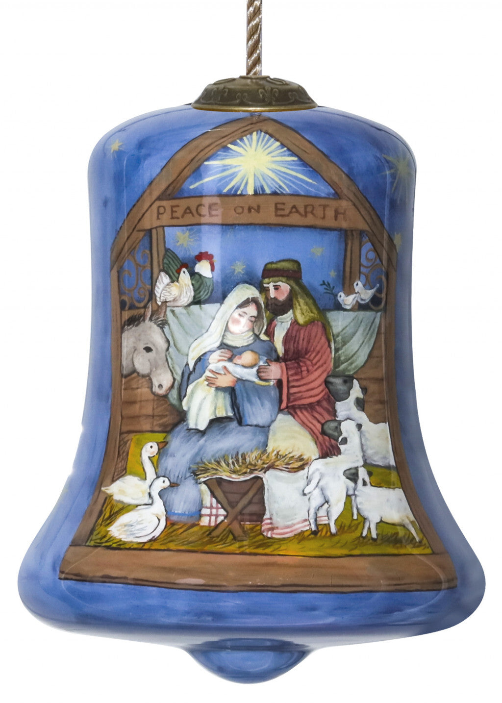 Holy Family Bethlehem Hand Painted Mouth Blown Glass Ornament LuxuryLifeWay Online Store