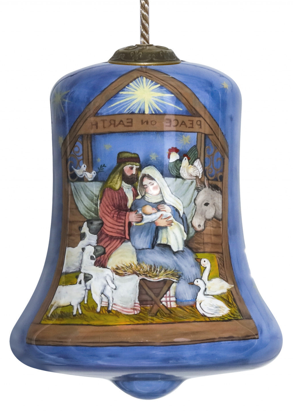 Holy Family Bethlehem Hand Painted Mouth Blown Glass Ornament LuxuryLifeWay Online Store