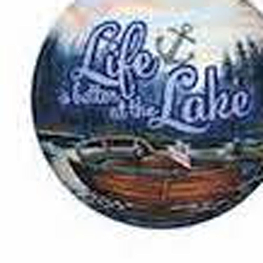 Scenic Life is Better at the Lake Hand Painted Mouth Blown Glass Ornament LuxuryLifeWay Online Store