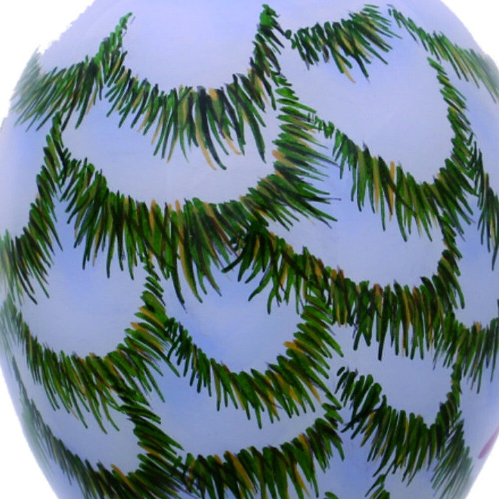Perched Winter Cardinal Hand Painted Mouth Blown Glass Ornament LuxuryLifeWay Online Store